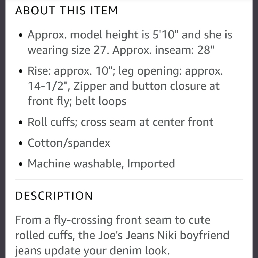 ๐ Joe's Joes Jeans The Niki Boyfriend mid rise jean VAQUERO med blue TSMVSQ5860 - Picture 3 of 16